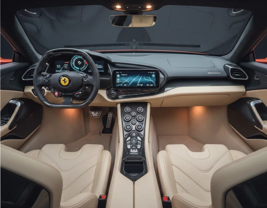 Ferrari Luce EV: interior projetado por Jony Ive revoluciona o luxo
