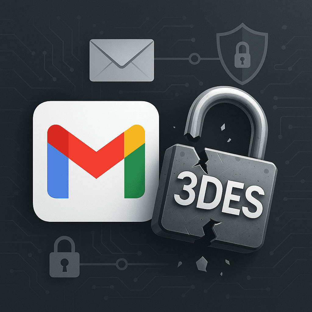 Gmail deixará de aceitar criptografia 3DES
