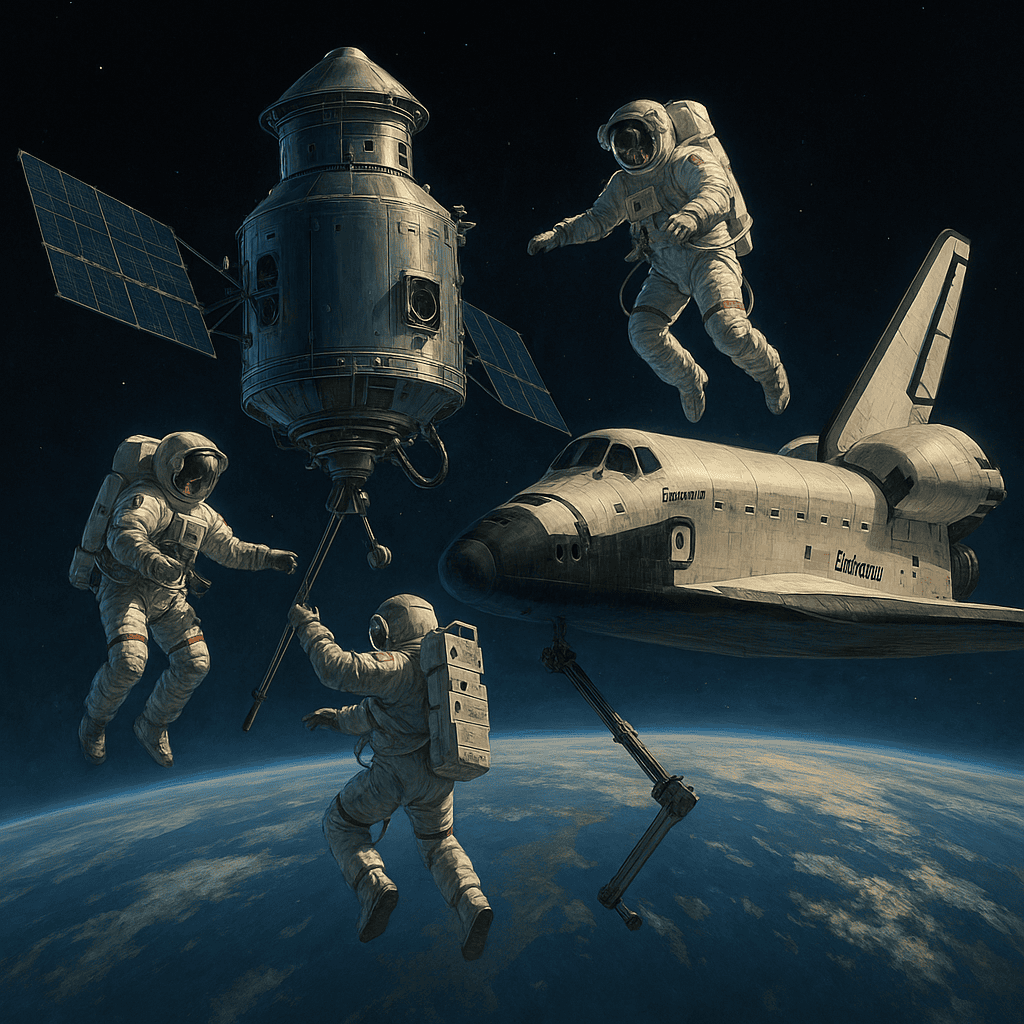 Três astronautas fazem 1ª caminhada espacial conjunta
