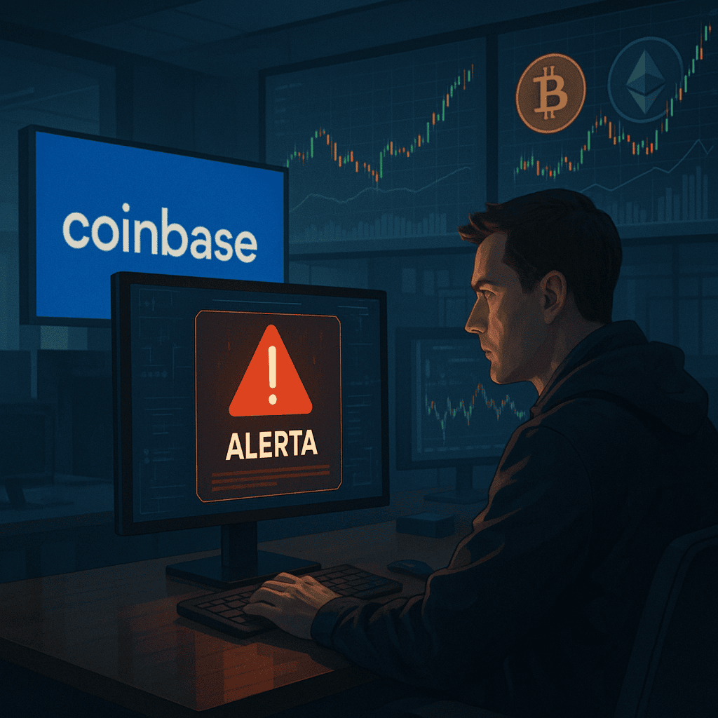 Coinbase alerta para prejuízo após ataque cibernético