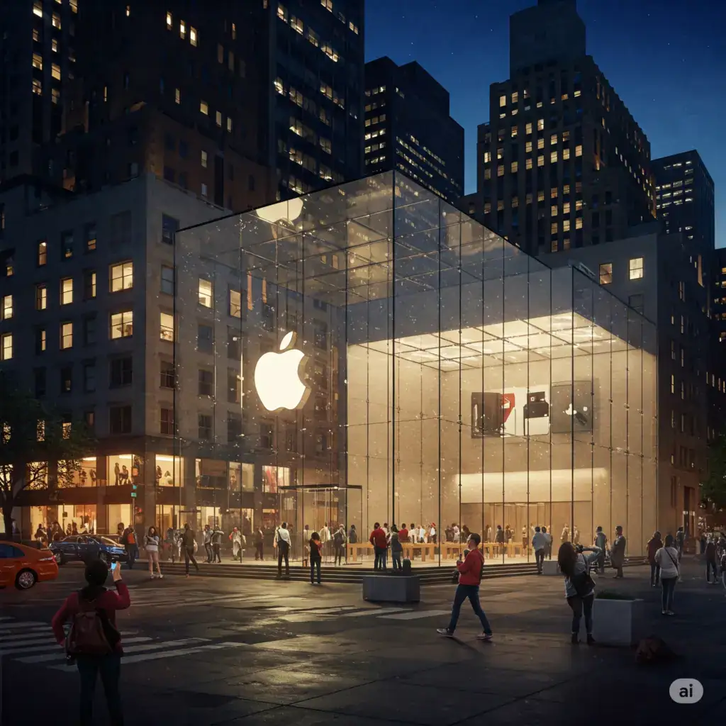 Apple inaugura icônica loja “Cubo”