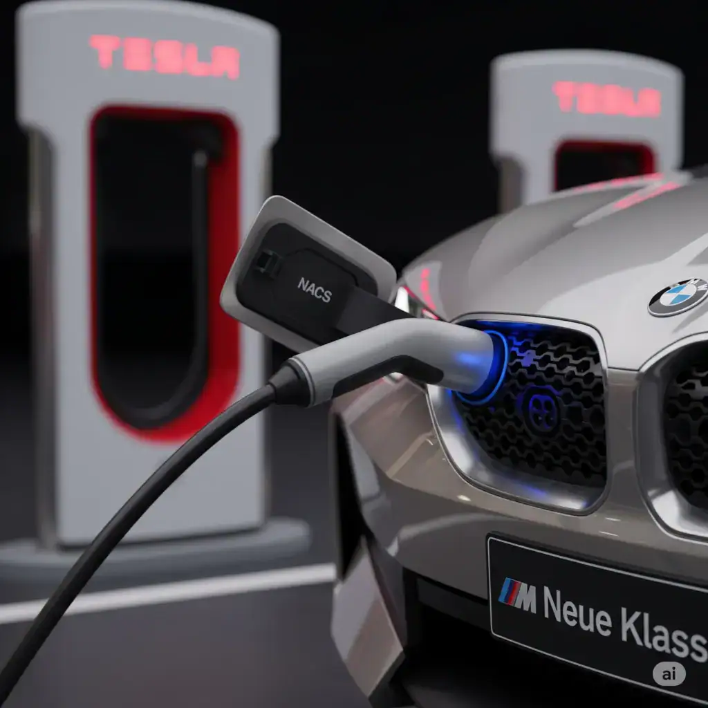 BMW Adota Padrão de Carga da Tesla em Futuros Elétricos