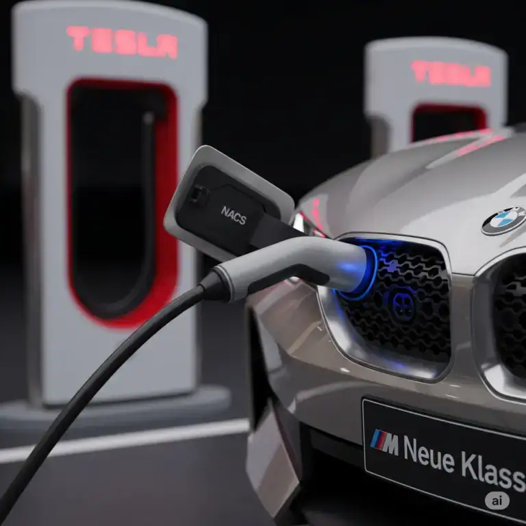 BMW Adota PadrĂŁo de Carga da Tesla em Futuros ElĂ©tricos