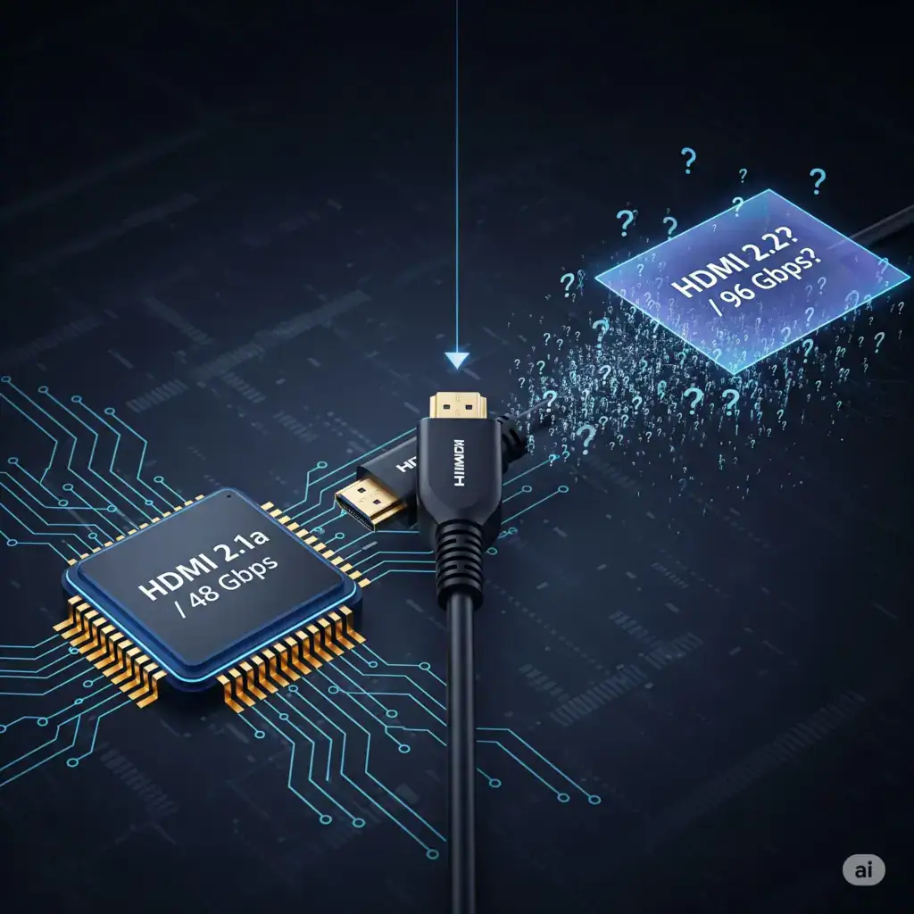 HDMI 2.2 é real? A verdade sobre o futuro padrão de 96 Gbps