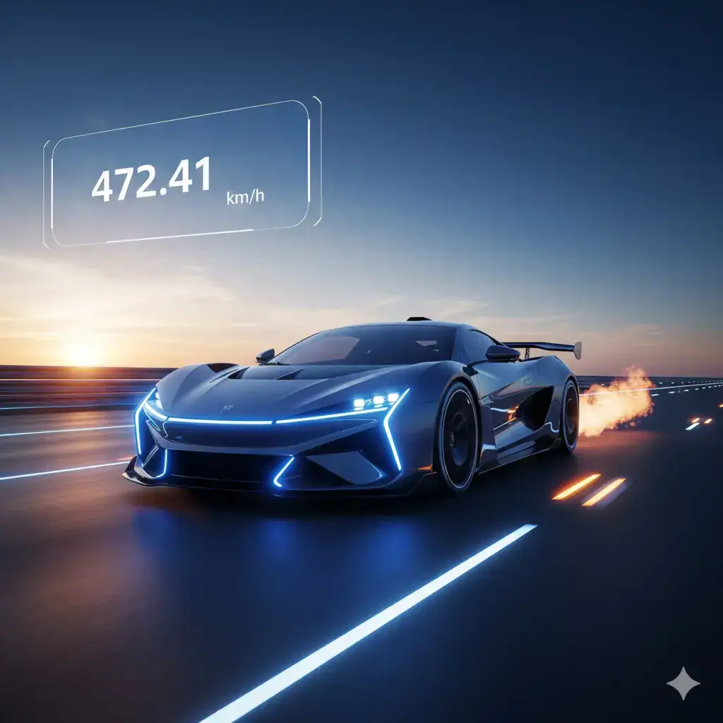 BYD quebra recorde com supercarro elétrico a 472 km/h