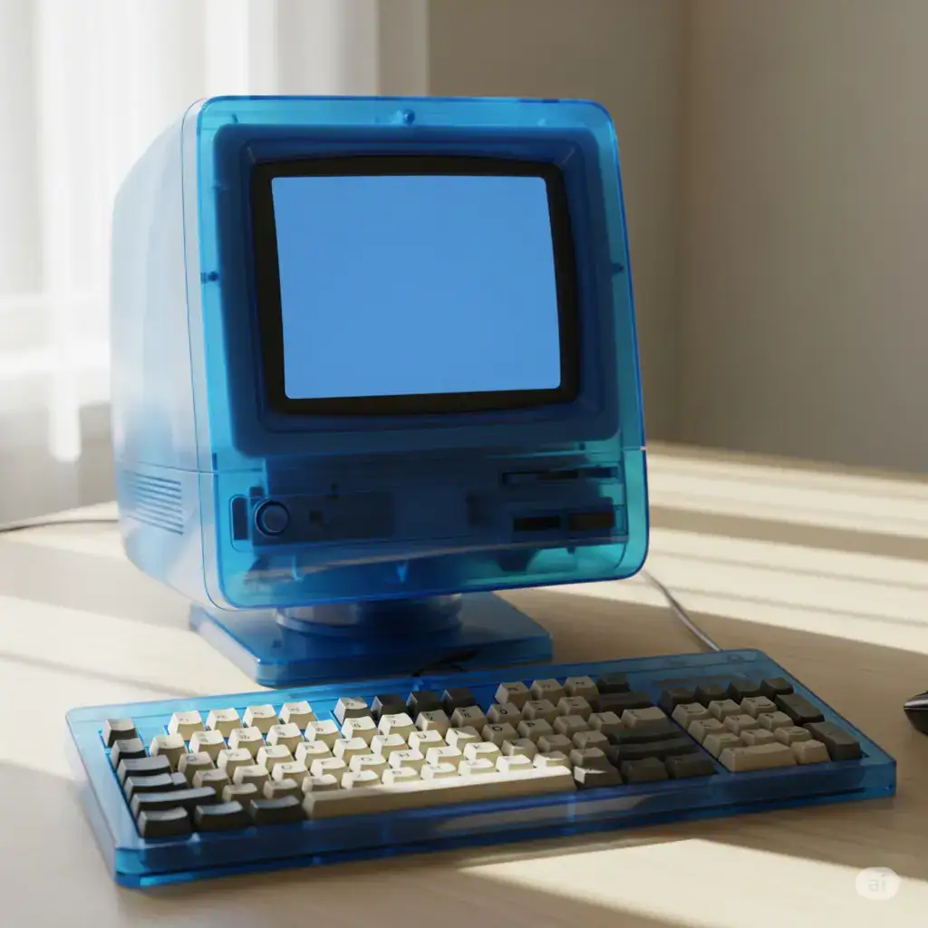 história da tecnologia, computadores antigos, eMachines eOne, Apple iMac G3, PCs dos anos 90, computação pessoal, retro tech, inovação em hardware, design industrial em tecnologia, acesso à internet anos 90