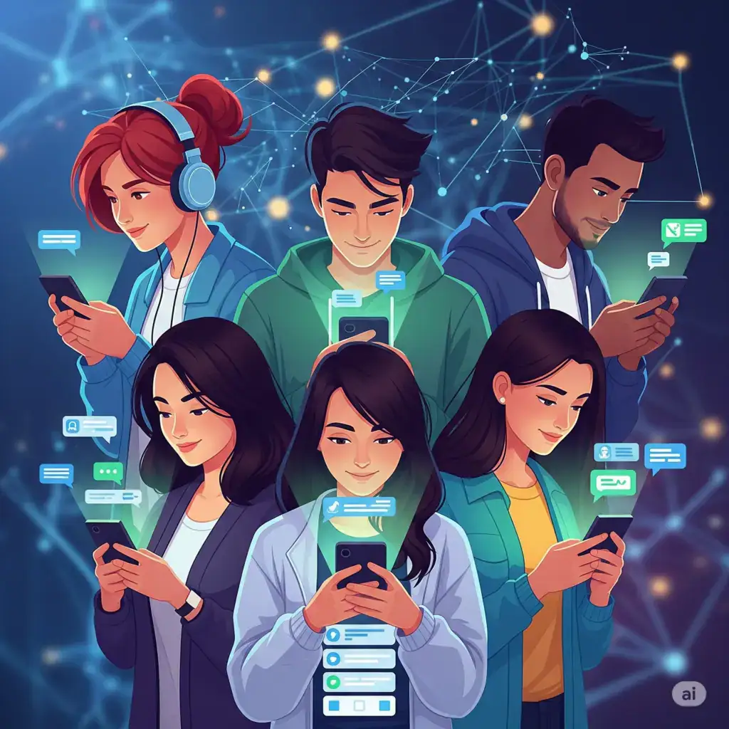 Jovens acessando a internet Jovens acessando a internet